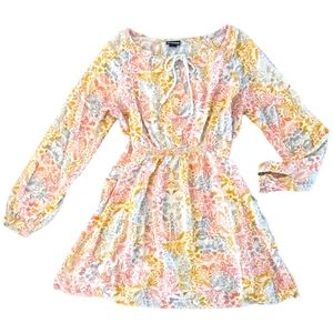 5 for $25 Boho Floral Horse Print Cinch Waist Peasant Sleeve Flare Dress